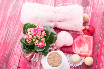 handmade soap on wooden