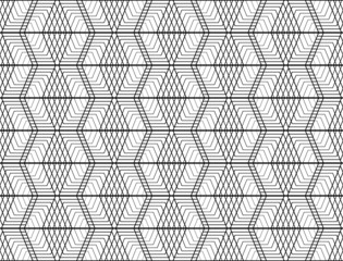 Obraz premium Design seamless monochrome hexagon geometric pattern