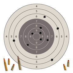 Target with bullet holes