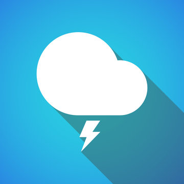 Long shadow storm cloud icon