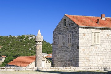 Detail of the traditional architecture and stone house