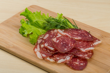 Sliced salami
