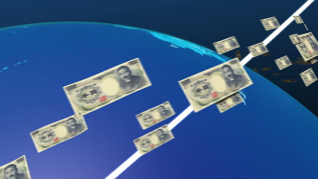 Yen of the world congregate to the Japan(Japan money)