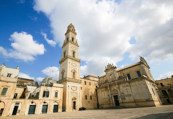 Fototapeta na wymiar Cathedral of the Assumption of the Virgin Mary in Lecce, Italy