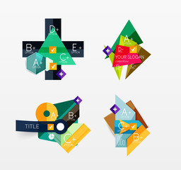 Naklejka premium Set of vector abstract geometric layout