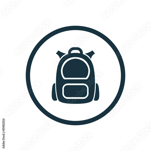 "backpack icon circle shape" fichier vectoriel libre de droits sur la