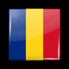 Flag of Romania. Glossy Icons