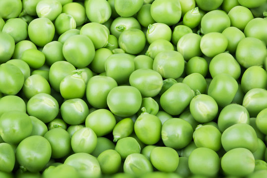 Green peas background.