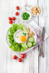 Breakfast with fried egg