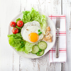 Breakfast with fried egg