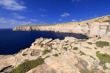 Fototapeta na wymiar Coastline on Gozo Island
