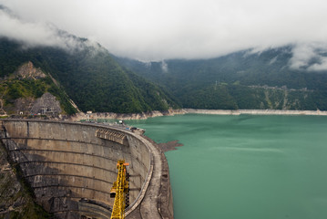 Obraz na płótnie Canvas The Inguri Dam is a hydroelectric dam in Georgia