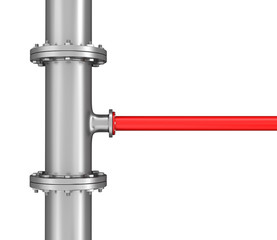 Pipe fitting (clipping path included)