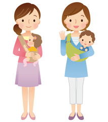 話をする主婦　ママ友