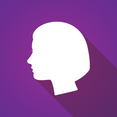 Long shadow woman head icon