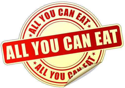all you can eat sticker