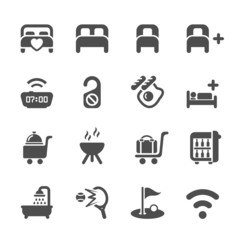 hotel service icon set 10, vector eps10