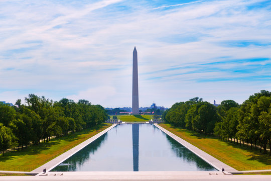 Washington Monument morning reflecting pool