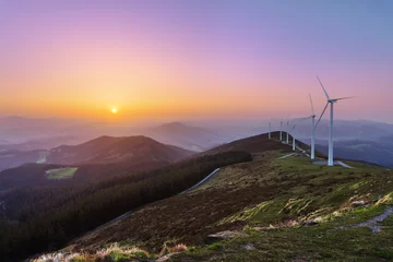 Photo sur Plexiglas Moulins wind turbines in Oiz eolic park