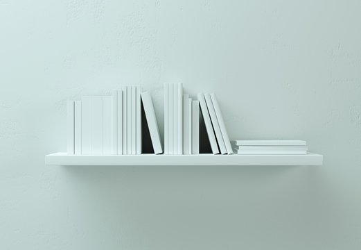 Regal mit B&uuml;chern