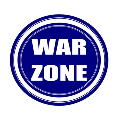 War zone white stamp text on blueblack