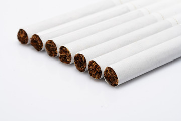 cigarette on the white table