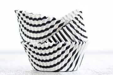 Obraz premium striped paper baking cups