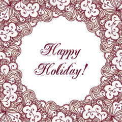 Floral ornament frame