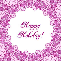 Floral ornament frame