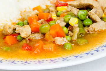 Food-rice + vegetables