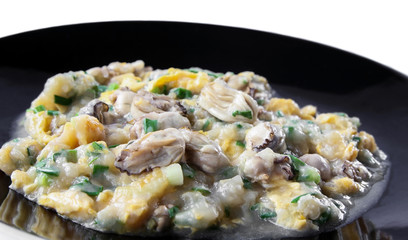 Fried Oyster omelet, Chinese food.