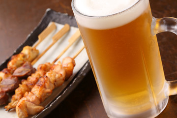 焼鳥とビール
