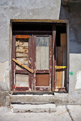 Old timeworn doors in Cetinje, Montenegro.