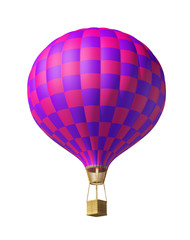 Isolated on white 3d red-violet balloon
