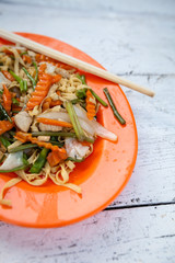 Cambodian stir fried noodles