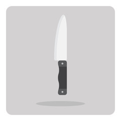 Vector of flat icon, kitchen knife on isolated background