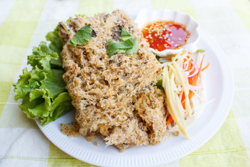 Crispy catfish spicy salad.