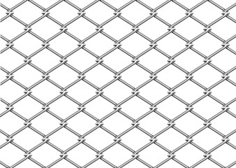 Fototapeta premium mesh wire for fencing on a white background