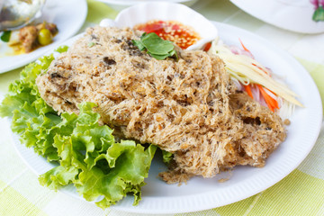 Crispy catfish spicy salad.