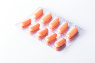 pills of medical isolated on white background