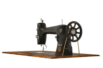 The old vintage sewing machine