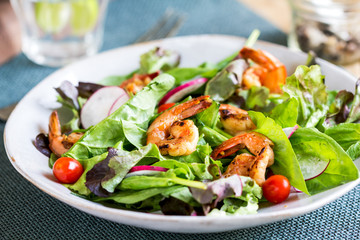 Glazed Ginger Prawn with fresh salad