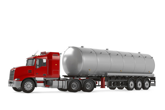 Fuel Gas Tanker Truck Isolated