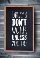 Motivational vector with dream text