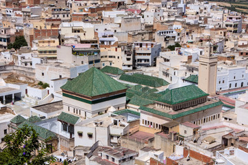 view of rooftops Meknes, Morocco - obrazy, fototapety, plakaty