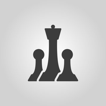 The chess icon. Game symbol. Flat
