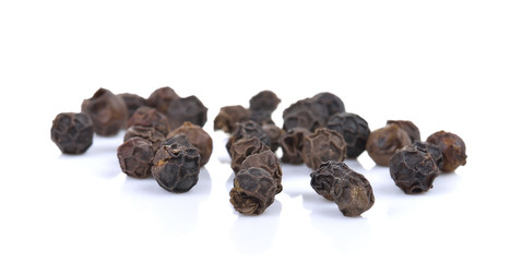 Black pepper isolated on white background