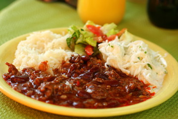 Chili con Carne mit Reis