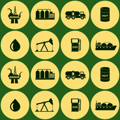 Seamless background with oil and petroleum theme for your design