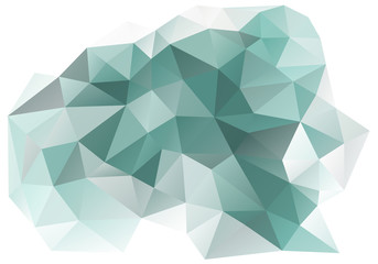 abstract teal and grey low poly background, vector
